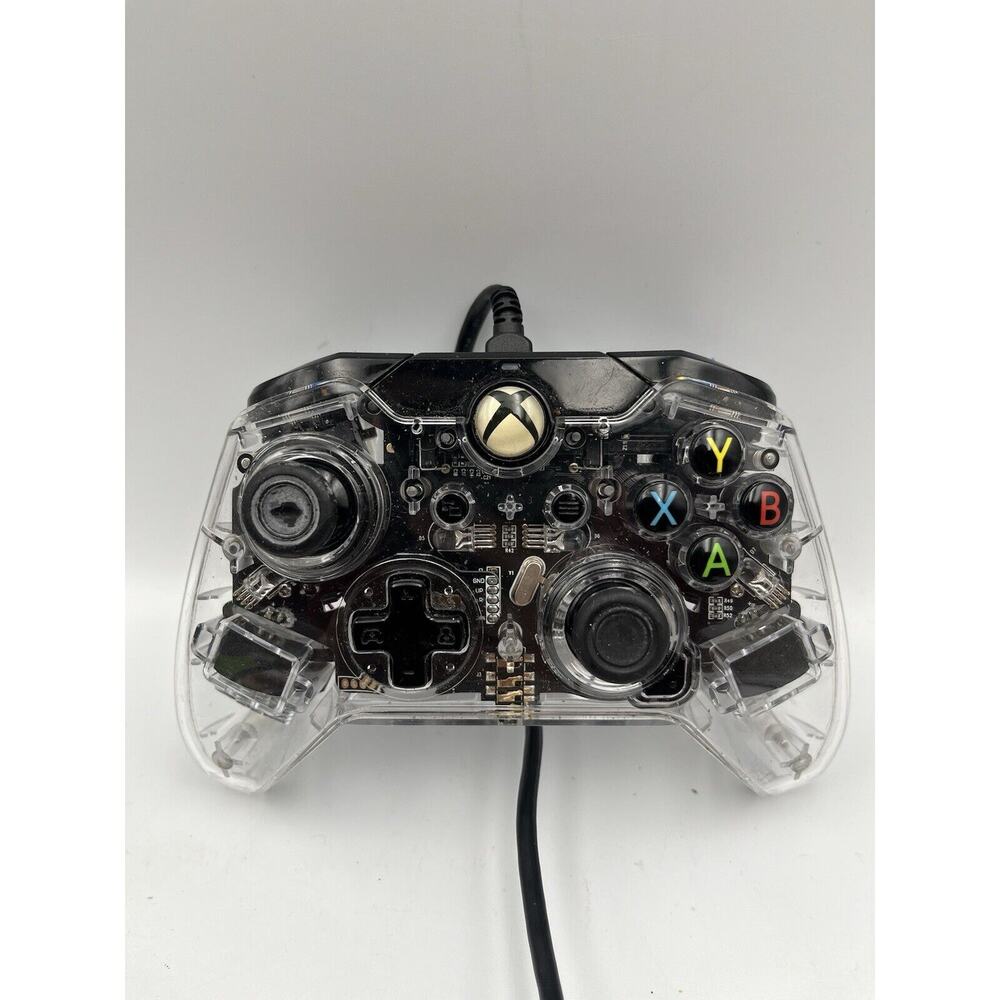 Clear Microsoft XBOX One Afterglow PdP Wired Controller With Cable